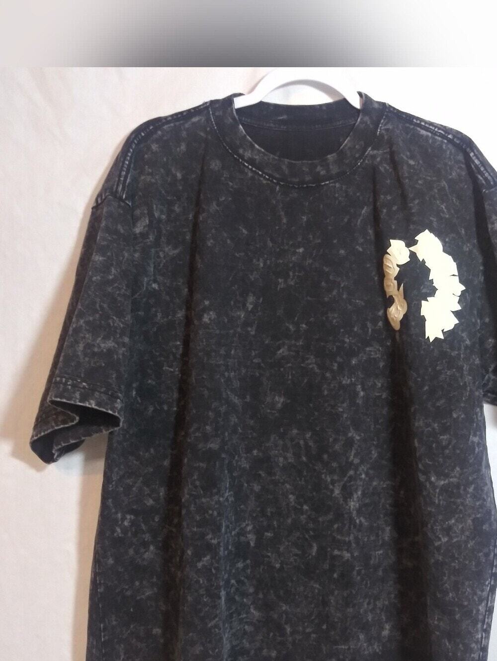 Black Mineral Wash Graphic Tee Love Myself Unisex Casual Size XXL